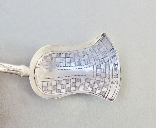 fig 1. DELIGHTFUL GEORGIAN SILVER TULIP-SHAPED CADDY SPOON BY COCKS & BETTRIDGE, BIRMINGHAM 1813
