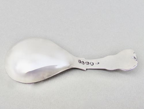 fig 2. GOOD GEORGIAN KINGS PATTERN SILVER CADDY SPOON BY JOSEPH WILLMORE, BIRMINGHAM 1817