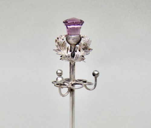 fig 2. DELIGHTFUL EDWARDIAN SILVER HAT PIN HOLDER BY ADIE & LOVEKIN, BIRMINGHAM 1906