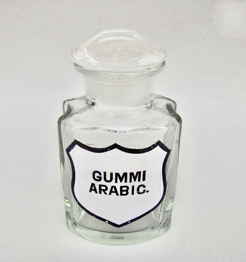 Delightful  Small Victorian White Label Apothecary Jar, Circa 1890