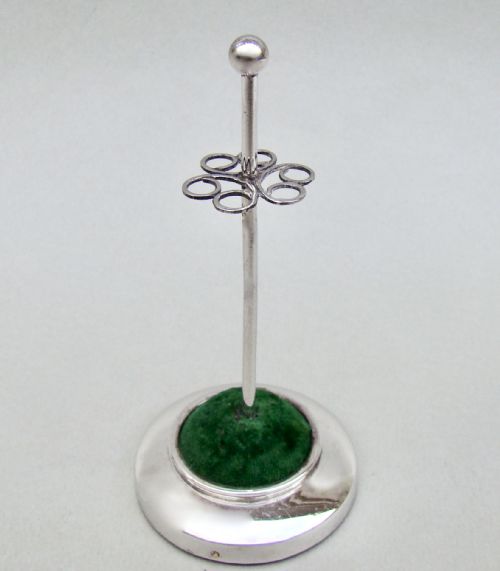 Delightful Edwardian Silver Hat Pin Holder by Saunders & Shepherd , Chester 1905