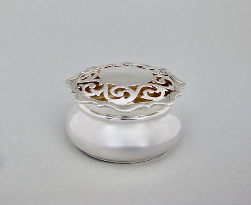 Rare Edwardian Silver Pot Pourri Box by Charles Edward, London 1908