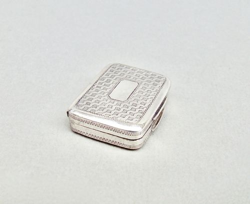 fig 2. GEORGIAN SILVER VINAIGRETTE BY JOHN LAWRENCE & CO, BIRMINGHAM 1813
