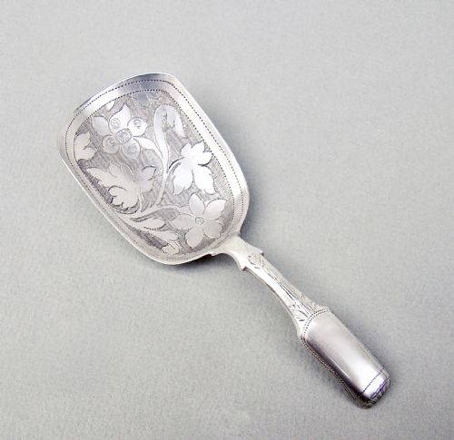 Exquisite Georgian Silver Caddy Spoon by Taylor & Perry, Birmingham 1827