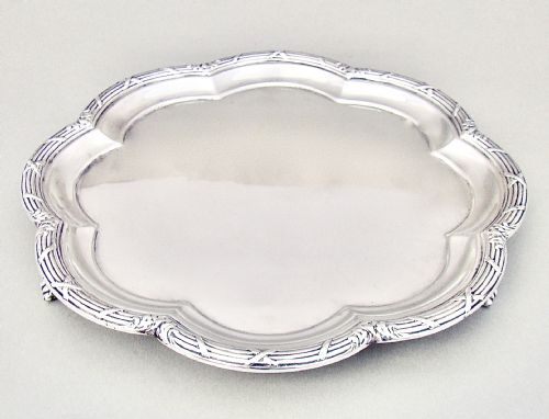 Superb Edwardian Solid Silver 8" Salver by Martin Hall & Co, Sheffield 1906