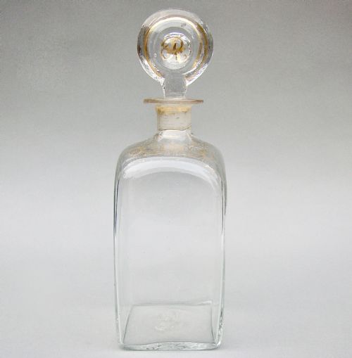 Exquisite Georgian Gilt Glass Decanter , Dating Circa 1795
