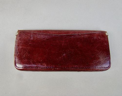 fig 1. VICTORIAN SILVER & LEATHER PURSE BY CHARLES PENNY BROWN, BIRMINGHAM 1894