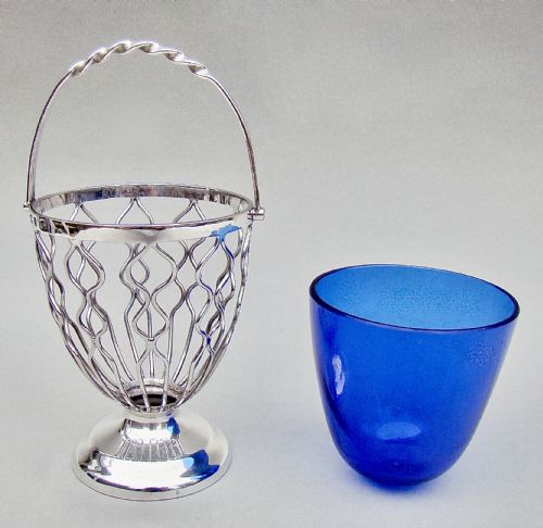 fig 2. VICTORIAN SILVER WIREWORK SUGAR BASKET BY THE HASELER BROTHERS, BIRMINGHAM 1898