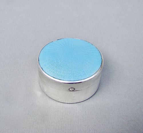 Exquisite Sterling Silver and Guilloche Enamel Compact by Foster & Bayley, C.1910