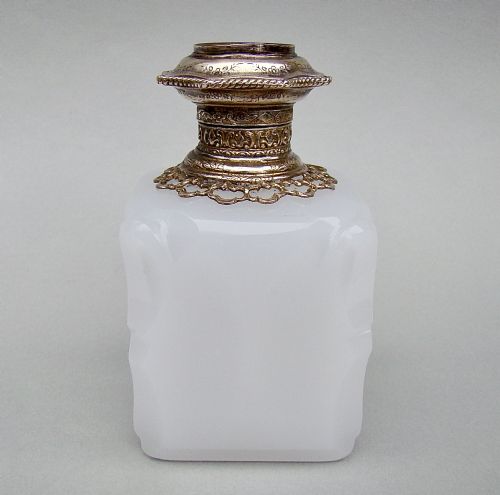 fig 1. FRENCH PALAIS ROYAL, GRAND TOUR, ORMULU & OPALINE GLASS SCENT BOTTLE, CIRCA 1870