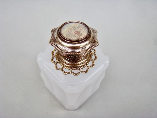 French Palais Royal, Grand Tour,  Ormulu & Opaline Glass Scent Bottle, Circa 1870