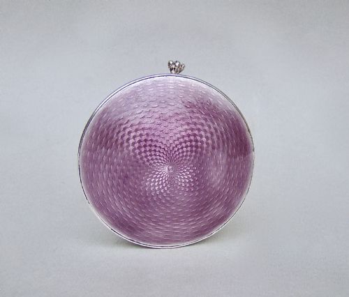 fig 3. FABULOUS SILVER AND GUILLOCHE ENAMEL JEWELLERY BOX BY HENRY CLIFFORD DAVIS, BIRMINGHAM 1910