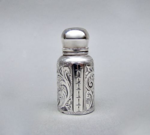 Small and Exquisite Victorian Silver Cased Scent Bottle, Birmingham 1900