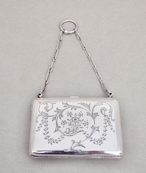 Delightful George V Silver Purse by Joseph Gloster, Birmingham 1919
