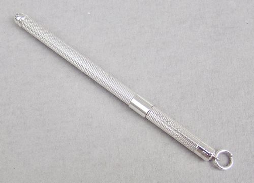 fig 1. ART DECO STERLING SILVER COCKTAIL SWIZZLE STICK, CIRCA 1930