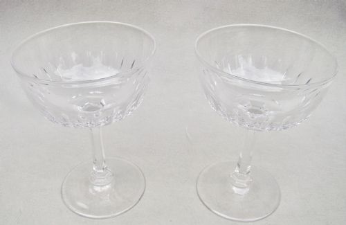 fig 1. ELEGANT PAIR OF VICTORIAN SLICED-CUT CHAMPAGNE COUPES, CIRCA 1890