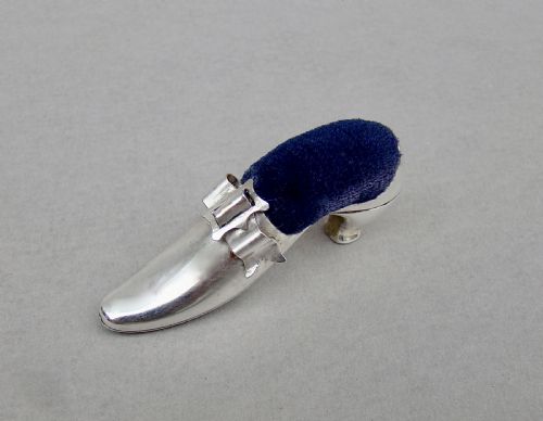 Delightful Victorian Silver Shoe Pin Cushion by Adie & Lovekin, Birmingham 1891