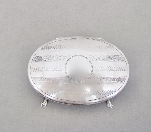 fig 2. GEORGE V SOLID SILVER JEWELLERY BOX BY CLARK & SEWELL, CHESTER 1922