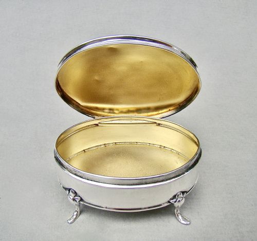 fig 3. EDWARDIAN SILVER AND GUILLOCHE ENAMEL JEWELLERY BOX BY C.E. TURNER, CHESTER 1908