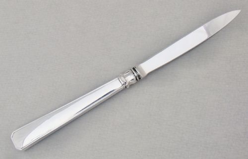 fig 2. VICTORIAN SILVER AND DUAL COLOUR GUILLOCHE ENAMEL LETTER OPENER BY JOHN GILBERT, BIRMINGHAM 1876