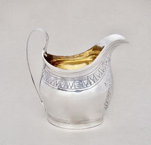 Delighful Georgian Silver Cream Jug by Samuel & Edward Davenport , London 1803
