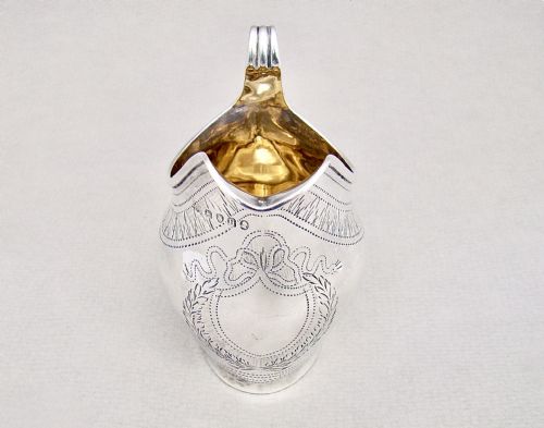 fig 1. DELIGHFUL GEORGIAN SILVER CREAM JUG BY SAMUEL & EDWARD DAVENPORT , LONDON 1803