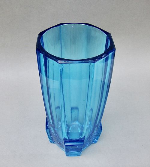 Fabulous Mid-century Large Turquoise Glass Vase, Circa 1960