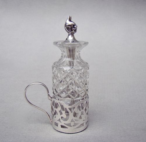 fig 1. RARE EDWARDIAN SILVER CAYENNE PEPPER JAR &