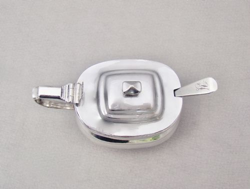 fig 3. GOOD GEORGIAN SILVER MUSTARD POT & MATCHING SPOON BY SARAH & JOHN BLAKE, LONDON 1819
