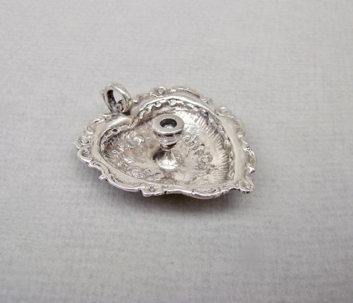 fig 1. EXQUISITE MINIATURE CAST SILVER CHAMBER STICK, IMPORT MARKS FOR LONDON 1894