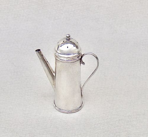 Edwardian Silver Miniature Coffee Pot by William Vale, Birmingham 1901