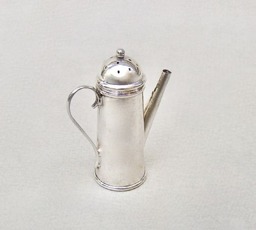 fig 1. EDWARDIAN SILVER MINIATURE COFFEE POT BY WILLIAM VALE, BIRMINGHAM 1901
