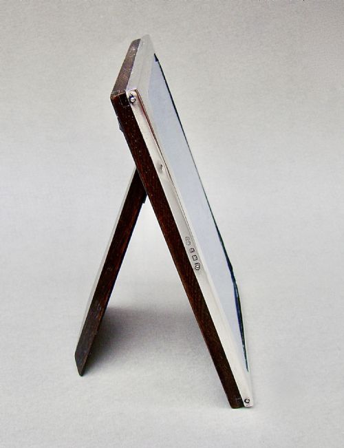 fig 1. ELEGANT ART DECO SOLID SILVER PHOTO FRAME BY SANDERS & MACKENZIE, BIRMINGHAM, 1929