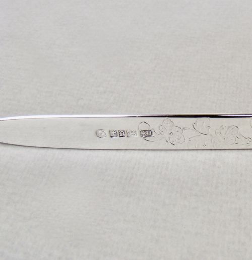 fig 2. STUNNING SILVER AND GUILLOCHE ENAMEL LETTER OPENER BY AARON HADFIELD, SHEFFIELD 1858

