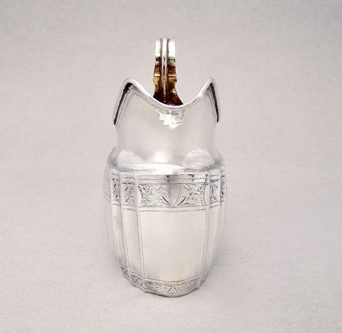 fig 1. GEORGIAN IRISH SILVER CREAM JUG , DUBLIN 1801