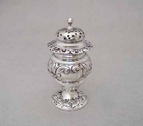 Georgian Silver Pounce Pot by William Fountain, London 1805