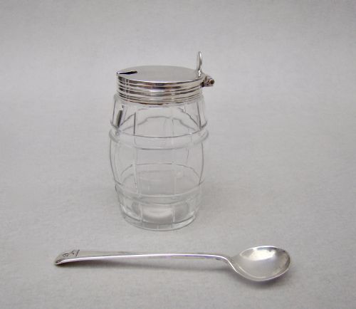 fig 2. UNUSUAL VICTORIAN SILVER & CUT GLASS MUSTARD POT BY GEORGE FOX, LONDON 1876
