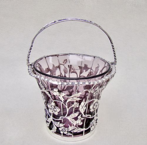 fig 1. FABULOUS EDWARDIAN SILVER WIREWORK BASKET BY WILLIAM COMYNS, LONDON 1909