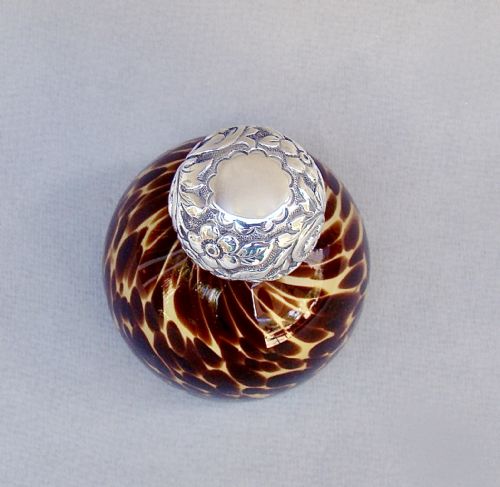 fig 2. EDWARDIAN SILVER TORTOISESHELL GLASS SCENT BOTTLE BY ARTHUR FENWICK, BIRMINGHAM 1901