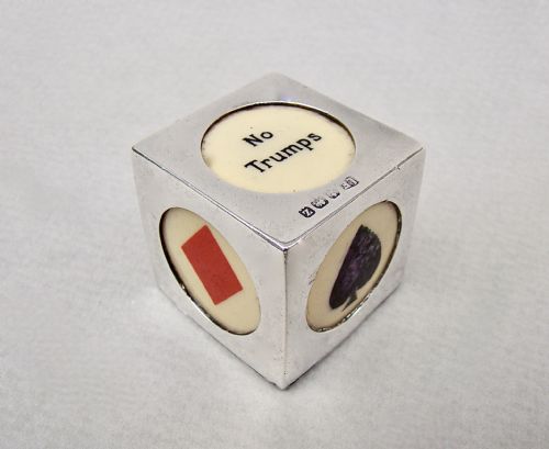 Very Rare Art Deco Silver Trumps Marker by Lawrence Emanuel, Birmingham 1924