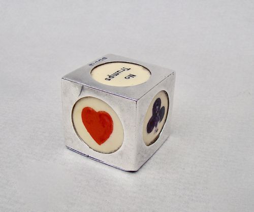 fig 1. VERY RARE ART DECO SILVER TRUMPS MARKER BY LAWRENCE EMANUEL, BIRMINGHAM 1924