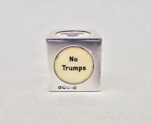 fig 2. VERY RARE ART DECO SILVER TRUMPS MARKER BY LAWRENCE EMANUEL, BIRMINGHAM 1924