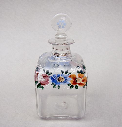 Delightful 19th Century French Enamelled Glass Scent Bottle, Circa 1880