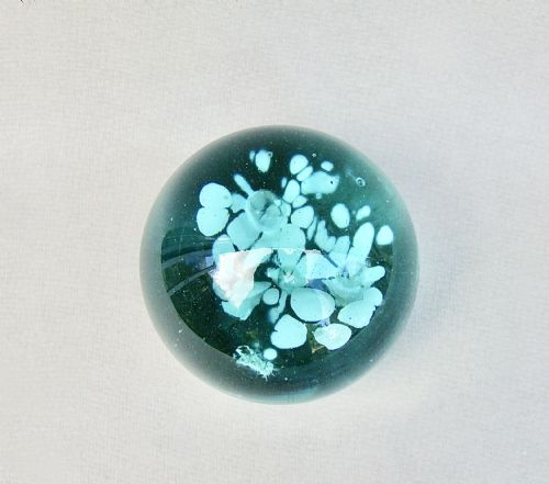 fig 2. VICTORIAN GREEN GLASS MULTIPLE FLOWER DUMP PAPERWEIGHT, CIRCA 1890