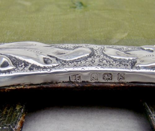 fig 4. FABULOUS ART NOUVEAU SILVER PHOTO FRAME BY LAURENCE EMANUEL, BIRMINGHAM 1906