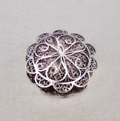 Rare Georgian Silver Filigree Wheel Pin Cushion, Circa 1790