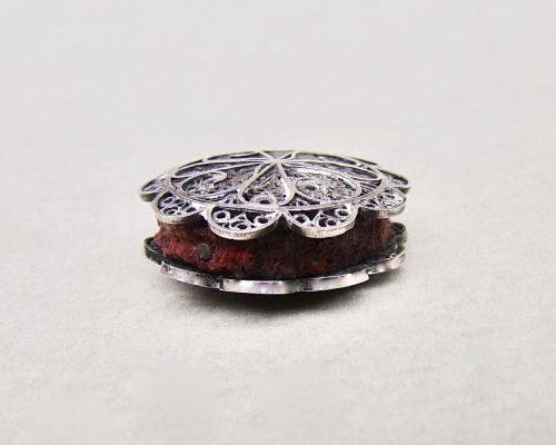 fig 2. RARE GEORGIAN SILVER FILIGREE WHEEL PIN CUSHION, CIRCA 1790