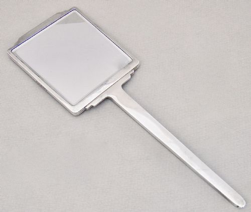 fig 3. FABULOUS ART DECO SILVER AND GUILLOCHE ENAMEL HAND MIRROR BY HASSET & HARPER, BIRMINGHAM 1935