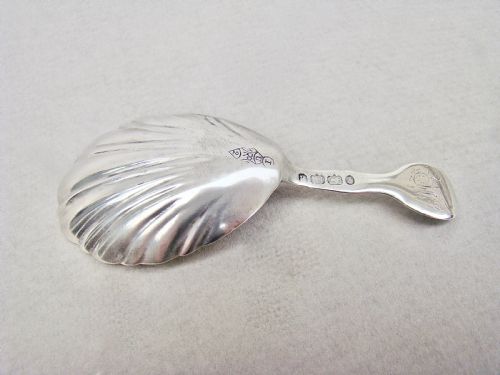 fig 2. RARE EXETER SILVER CADDY SPOON BY HENRY ELLIS & SON, EXETER 1849