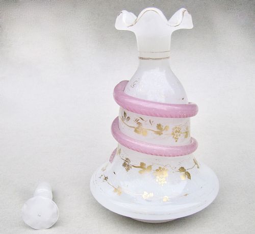 fig 2. UNUSUAL FRENCH BACCARAT WHITE OPALINE 